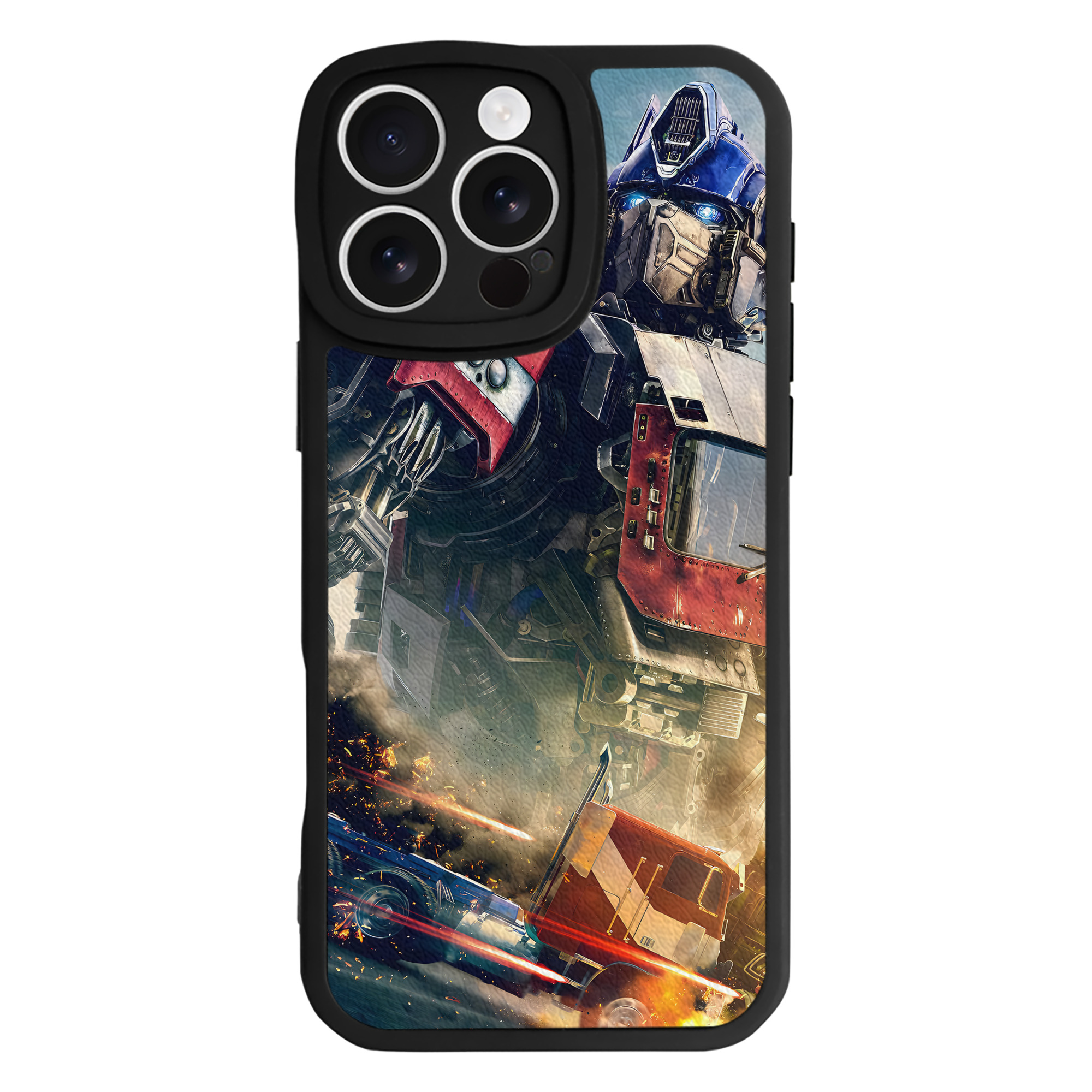 （画像用） Transformers トランスフォーマー 【iPhone 16シリーズ対応】シリコンスマホケース（レザー調） 材質：シリコン